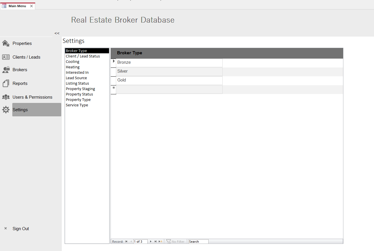 Real Estate Broker Database Template | Real Estate Broker Database
