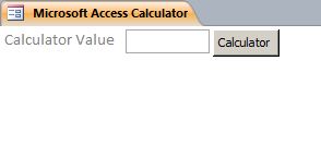 Microsoft Access Calculator Database | Calculator Popup Form