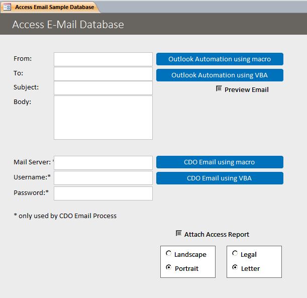 Microsoft Access Email