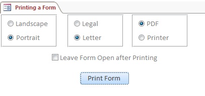 Microsoft Access Form to Printer or PDF | Microsoft Access Print