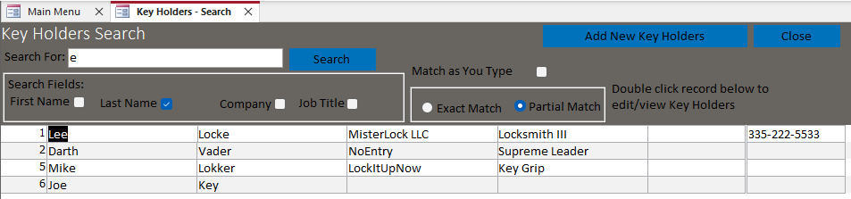 KeyLockTracking