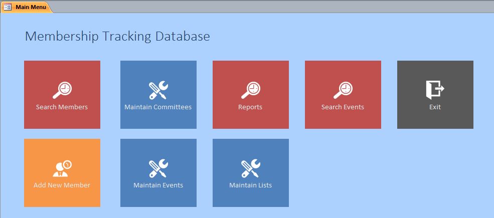 Membership Tracking Database Template | Association Tracking Database