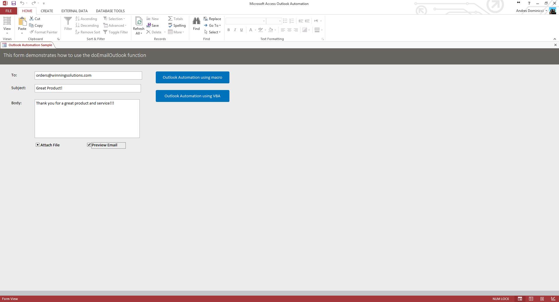 Emailing From Outlook | Outlook Automation