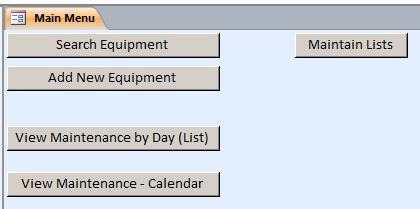 Plumbing Equipment Maintenance Log Tracking Template | Equipment Database