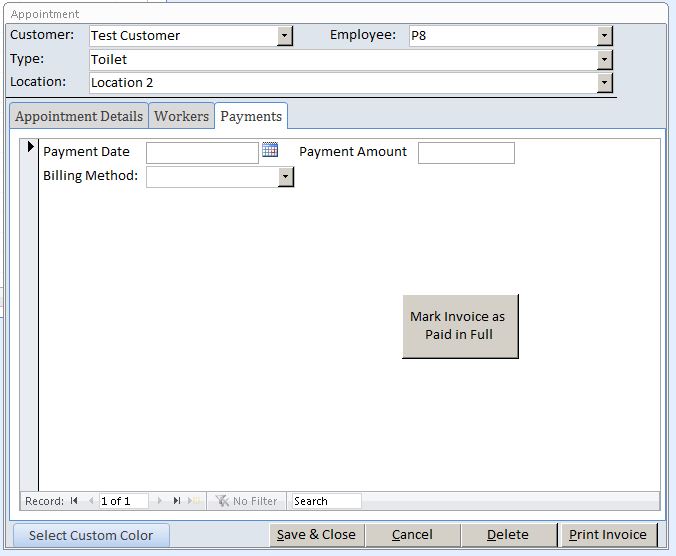 Religion Appointment Tracking Template Outlook Style | Appointment Database