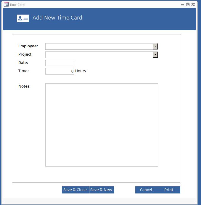 Enhanced Public Accountant Time Card Template | Time Card Database