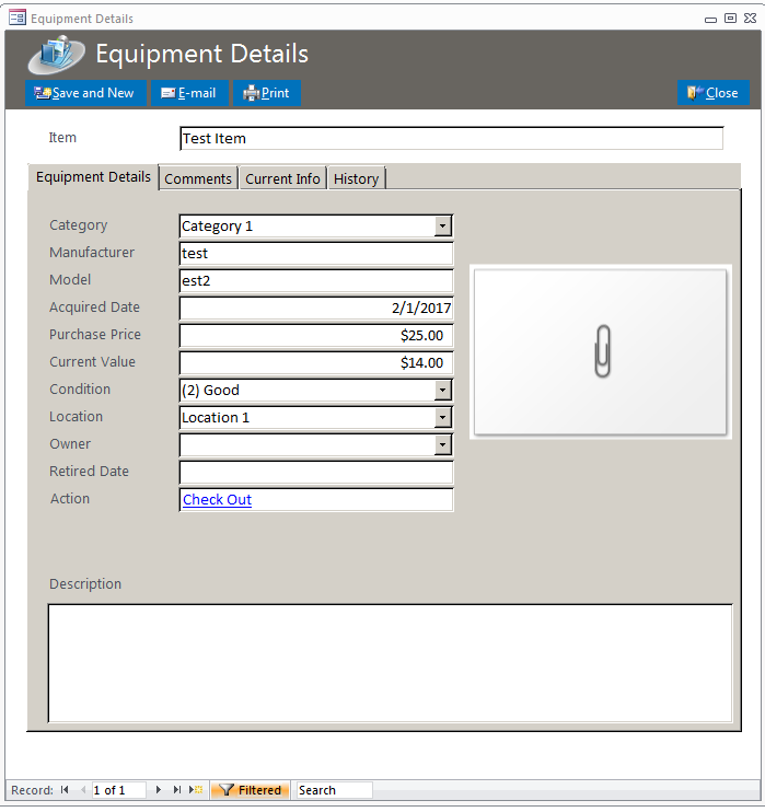Track and Field Equipment Tracking Database Template | Equipment Tracking